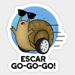 Escar-go-go-go Cute French Snail Pun Sticker